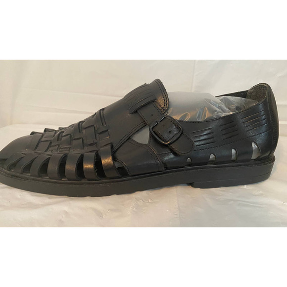 Stacy Adams Shoes Mens Stacy Adams Black Leather Fisherman Sandals